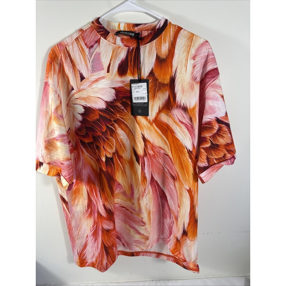 roberto cavalli men's Cool Fit Palmage Graphic Tshirt Sz‎ M